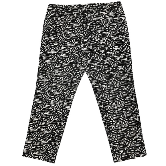 SANDRO Zebra Striped Ankle Crop Trouser - Picture 2 of 7